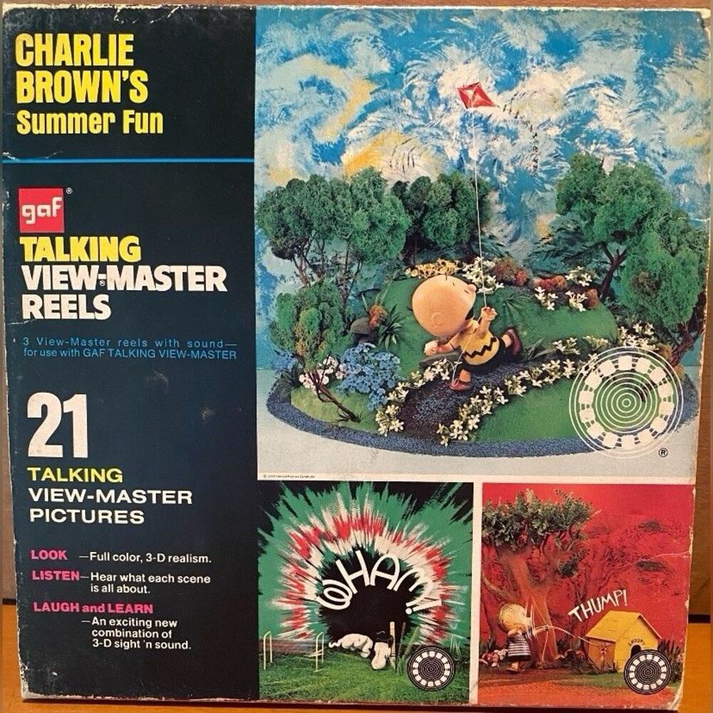 Vintage Talking View Master Charlie Brown’s Summer Fun 3 Reels
